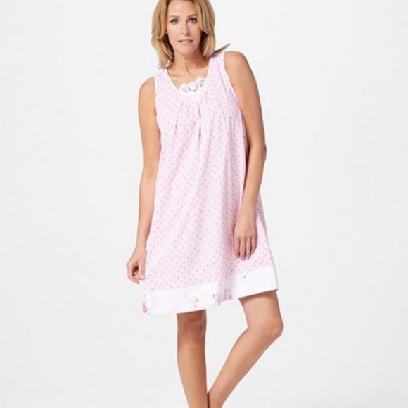 Modern Floral Cotton Jersey Robe & Chemise Set 035 - Picture 3 of 7